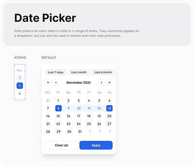 Date Picker / DailyUi - 080 app design ui ux