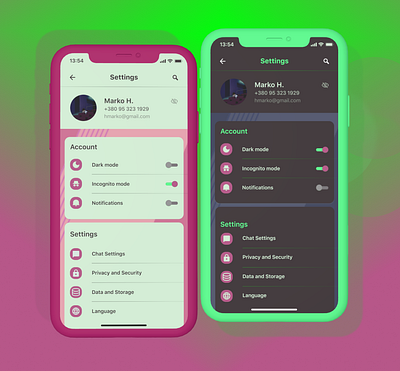 Daily UI, Day 007: Settings app branding dailyui design logo settings ui ux