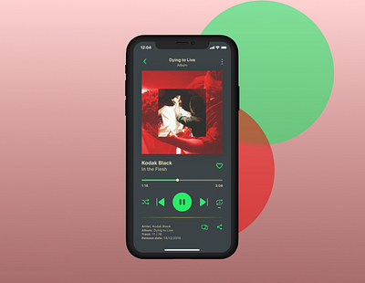 Daily UI, Day 009: Music Player app branding dailyui design logo music music player player ui ux