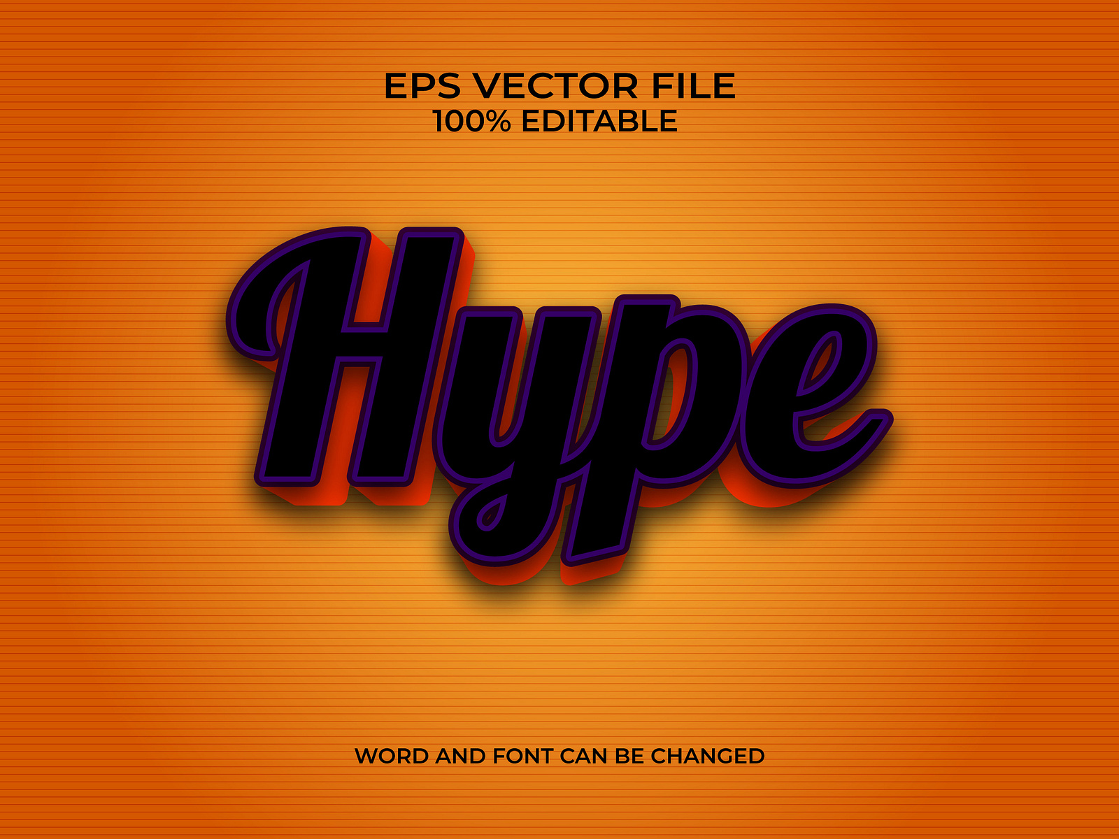 Editable 3D realistic hype text effect by Mazharul Islam on Dribbble