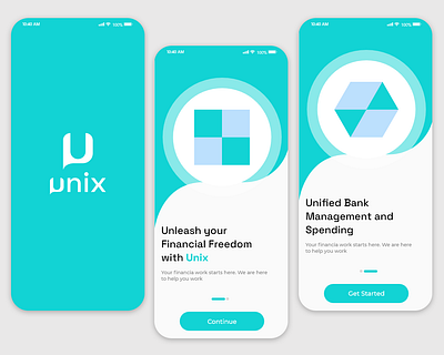 Unix Fintech App fintech mobile app product design ui