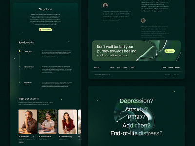 Altered - Visual Exploration 3d health startup healthcare healthtech landing page mental health startup web ui webdesign webflow website