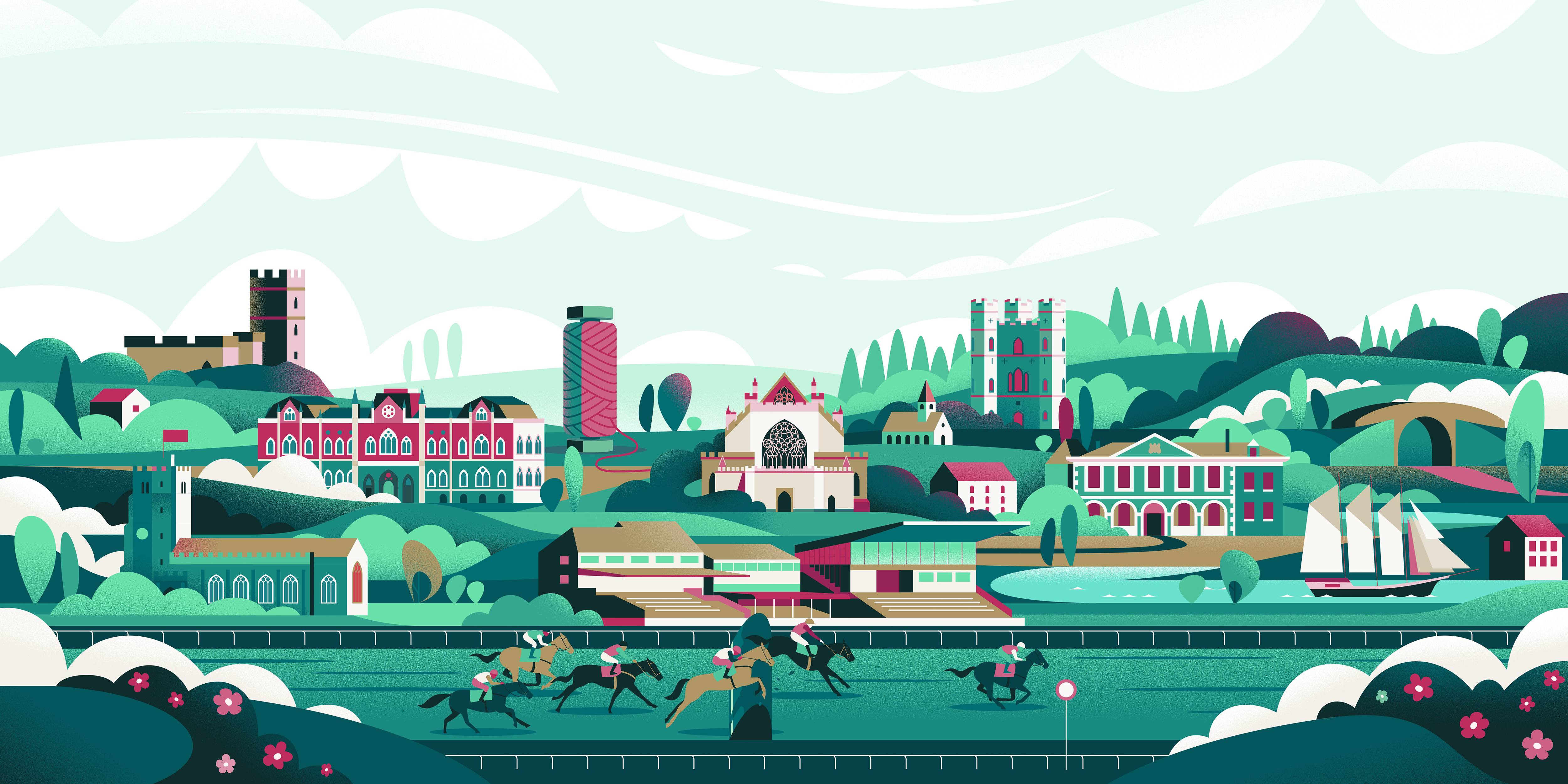 The Jockey Club 5/14 brand identity branding creative marketing digital design epsom downs racecourse graphic design horse racing identity design illustration logo design marketing design rebranding sports design the jockey club vector illustration