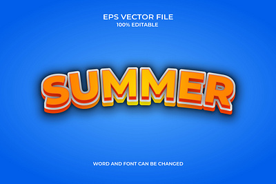 Editable 3D summer realistic text effect payment