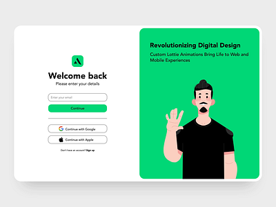 Log in page animation graphic design login lottie mobileapp ui uidesign uiux web