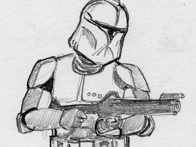 Clone trooper clone trooper drawing illustration star wars