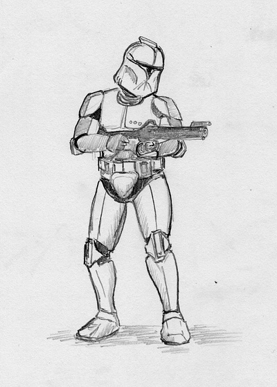 Clone trooper clone trooper drawing illustration star wars