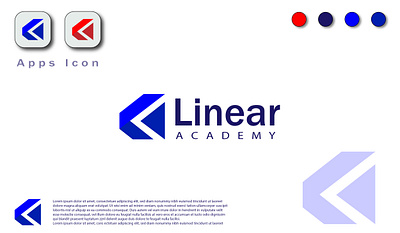 Linear Academy Logo Design 🔥 3d animation branding design graphic design illustration logo logo design motion graphics ui