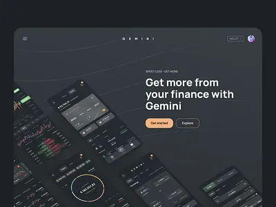 GEMINI — Crypto Trading Mobile App bitcoin blockchain cold wallet conceptzilla crypto crypto platform crypto trading crypto wallet crypto website cryptocurrecny cryptocurrency ethereum exchange finance landing page solana ui web web design website