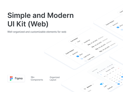 Simple and Modern UI Kit (Web) design interface style guide ui ui elements ui kit web web design web interface