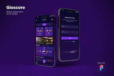 Gioscore Mobile Application - [Sports] android app apple creative design football ios live sports login mobile mobile app nba nfl screens signup soccor sports ui ui ux