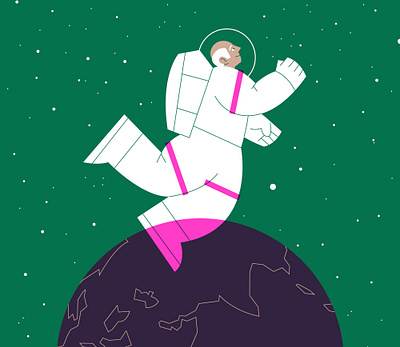 Old Astronaut astronaut branding design earth flat graphic design illustration space vector