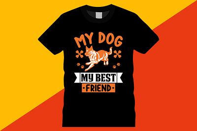 Dog T-Shirt Design My Dog My Best Fri animal t shirt design design t shirt dog t shirt graphic design happy dog t shirt stockgraphic24 t shirt tshirt dog vector