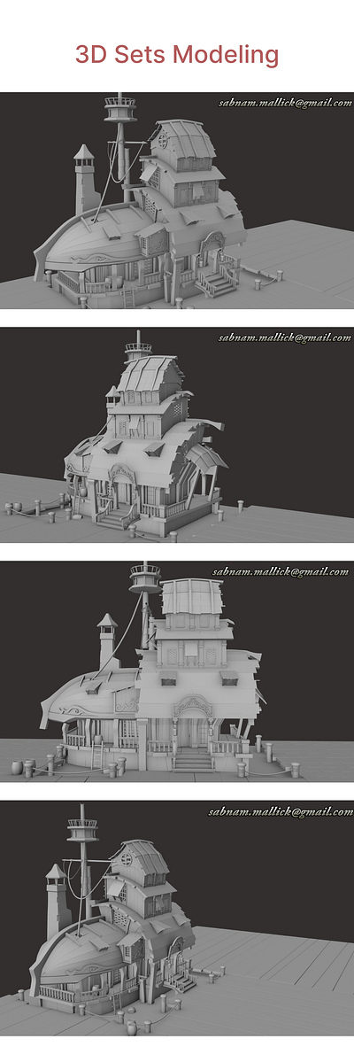 3D Concept Art Modeling 3d animation interior