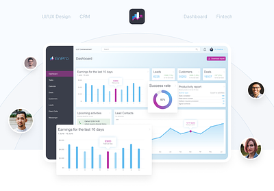Custom CRM-system for the bank crm dashboard design fintech ui uiux ux