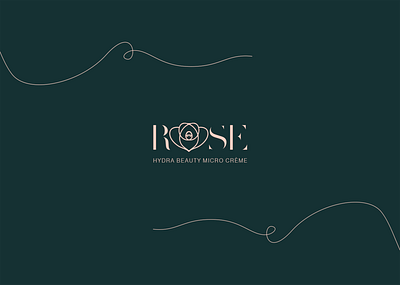 Rose Skincare Logo branding cosmetics cream graphic design green logo logo design minimal rose skincare vector visual identity