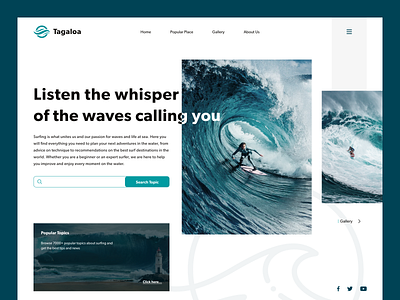 Surf Website branding design logo surf surf website ui web design website