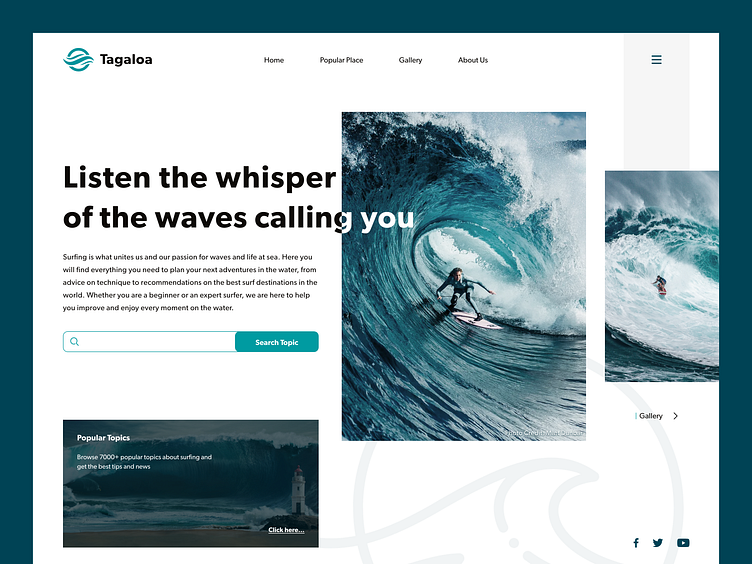 Surf site by Emanuel De Lavallaz on Dribbble