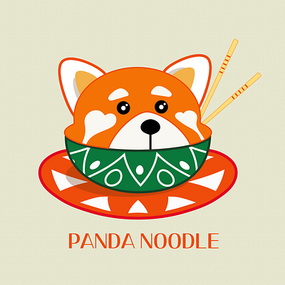 RedPanda Noodle Logo dailyui day design illustration logo noodle page redpanda ui ux vector