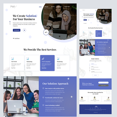 Landing Page Design agency corporate design landing page marketing minimal modern trendy ui uidesign website