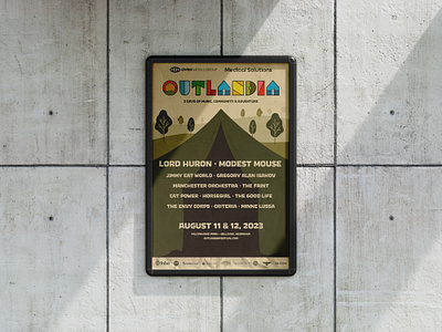 Outlandia Music Festival 2023 Poster branding design illustration john matychuk logo nebraska omaha poster vector