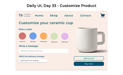 Daily UI, Day 33 - Customize product 100daychallenge 100daysofui customizeproduct dailyui dailyuichallenge dailyuiday33 dailyuiday33challenge design ui uichallenge