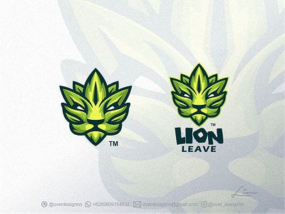 Lion Leave Logo branding design graphic design identity illustration leave lion lion leave logo mark tshirt vector
