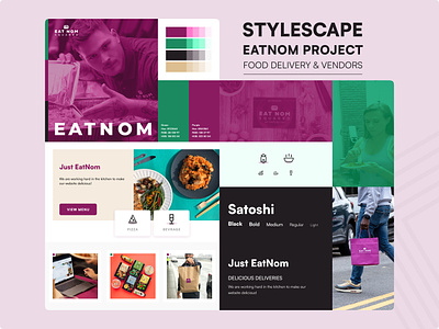 Eatnom Website - Styles guide & Components branding clean components delivery design system figma food graphic design logo style guide stylespace ui ui design web design