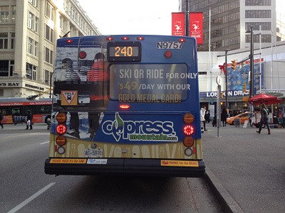 Cypress Mountain / Transit & Truck Ads, 2012-2016 advertising branding graphic design print design transit ad