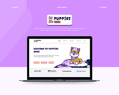 Puppies Doge graphic design illustration logo ui