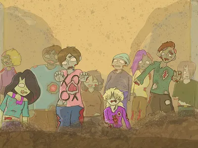 Can you survive a zombie apocalypse? design digital digital art illustration