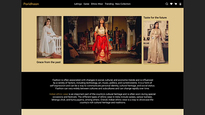 Paridhan animation shopping website ui uiux web design website