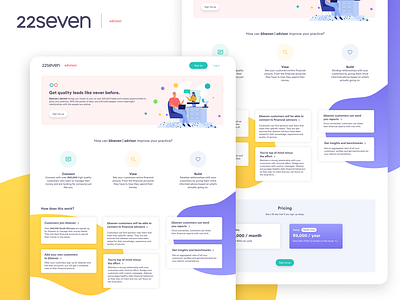 22seven | Advisor advisor design digital finance financial inclusion fintech landing page product design ui ui design user experience user interface ux ux design web design website