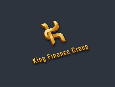 King Finance Group Logo design 3d brand identity branding graphic design logo logo design