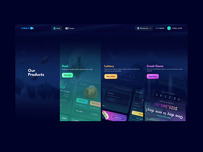 Landing Page for a Crypto Gaming Website adaptivesoul betting brand branding crypto crypto bet design game gaming graphic landing page ui website