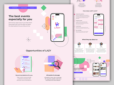 Promo landing page for an event App app branding design graphic design icon illustration landing product ui ux vector