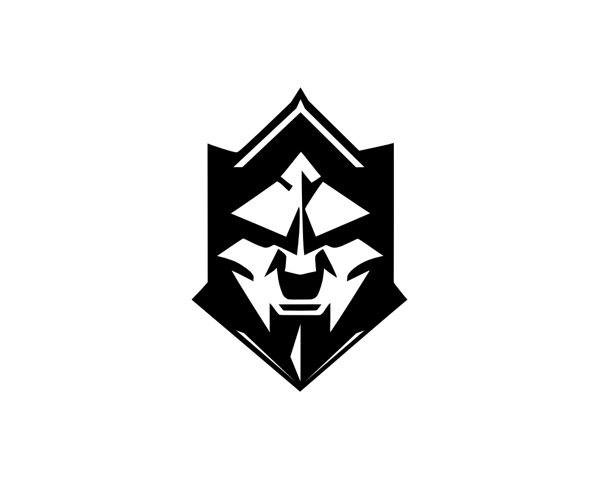 A geometric face + shield logo design by Boban Gjerasimoski on Dribbble