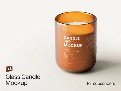 Glass Candle Jar Mockup aroma brand branding candle cozy design elegant identity jar minimalistic mockup pixelbuddha psd spa template