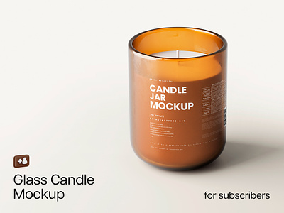Glass Candle Jar Mockup aroma brand branding candle cozy design elegant identity jar minimalistic mockup pixelbuddha psd spa template