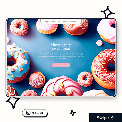 Donut shop web design ui uidesign uiux ux uxdesign