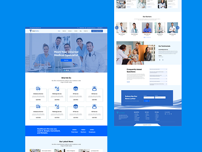 Medical Landing Page design doctor figma illustration medical medicine ui uiux web design website