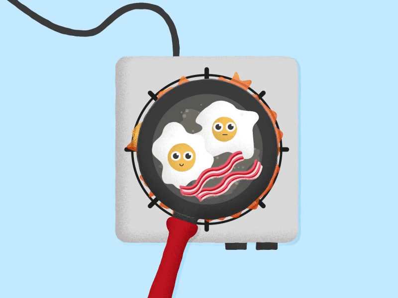 🍳 Fried Eggs animation breakfast character cute eggs fried eggs graphic design illustration kawaii motion graphics motiongraphics sabrizeta
