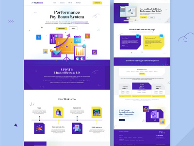 Employee Performance Bonus system landing page 3d design attractiveui employee management finance hr management human resource illustration incentive incentive programs landing landing page management marketing money transfer payment gateway salary ui uiux web design websitedesign