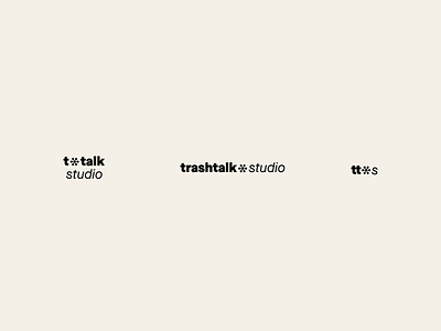 Logo variations for Trashtalk*studio art direction branding design graphic design identity logo rebranding type type design vector