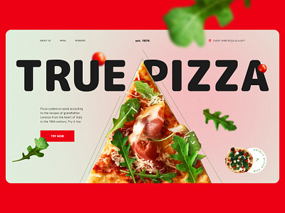 True pizza website brutal cafe daily art delivery design food graphic design home page italia landing landing page photo manipulation photoshop pizza product restorant ui ux web website