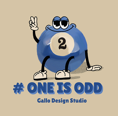 number 1 is odd animation cartoon character graphic design illustration logo pool