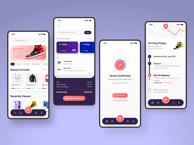 Online Shopping App - Clean & Minimal UI app app design app ui checkout page e commerce home page interface shopping shopping app ui uidesign user interface