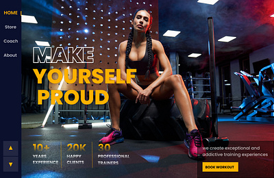 Fitness Landing Page app branding design graphic design ui ux
