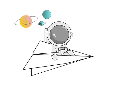 Astronaut illustration graphic design