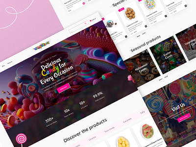 Candy Shop - Delicious Candy for Every Occasion branding candy candyshop design landing page shop ui ux website